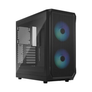 Fractal Design Focus 2 Mesh RGB TG Clear Tint (ATX) Mid Tower Cabinet (Black) - GAMESNCOMPS.COM