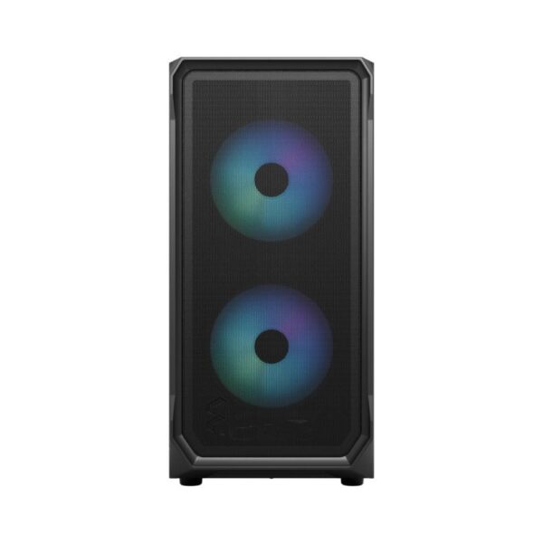 Fractal Design Focus 2 Mesh RGB TG Clear Tint (ATX) Mid Tower Cabinet (Black) IMAGE 1 - GAMESNCOMPS.COM