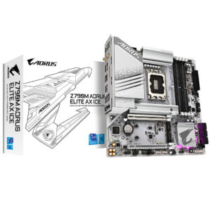 GIGABYTE Z790M AORUS ELITE AX ICE Intel Motherboard Ddr5-Images-1 Gamesncomps.com