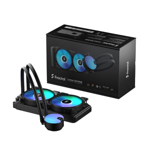 Fractal Design Lumen S24 RGB V2 240mm CPU Liquid Cooler (Black) image 6 - gamesncomps.com