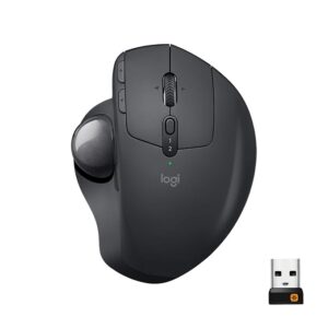 Logitech Bluetooth, USB MX ERGO Advanced Wireless Trackball for Windows PC and Mac - Black - gamesncomps.com