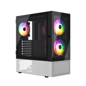 Ant Esports Pepper 5F ARGB (ATX) Cabinet Mid Tower (Black & White )-Images-1 Gamencomps.com