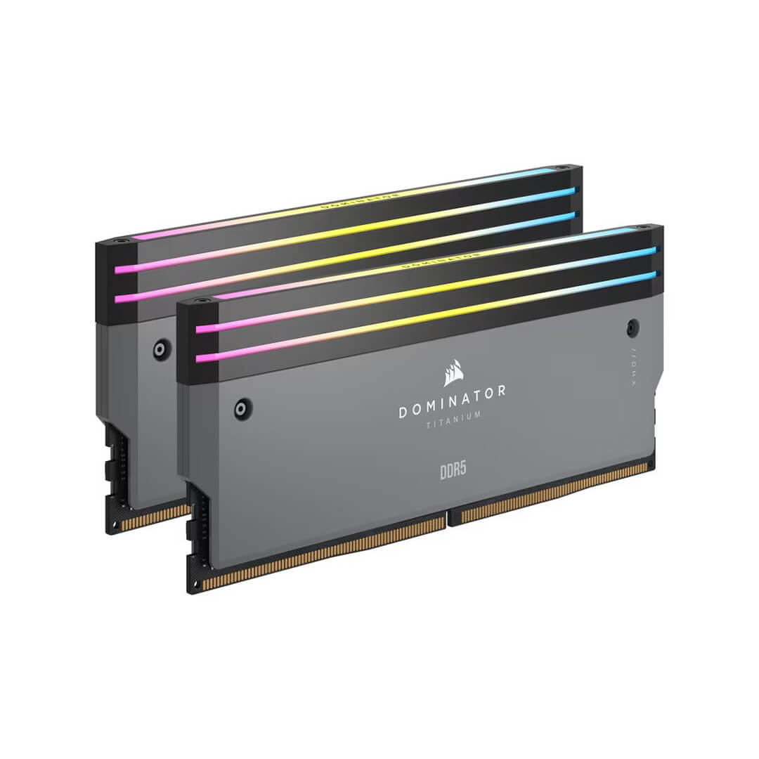 Corsair Dominator Titanium RGB Grey 64GB (32GBx2) 6000MHz CL30 DDR5 RAM (Memory)-Images-5 Gamesncomps.com