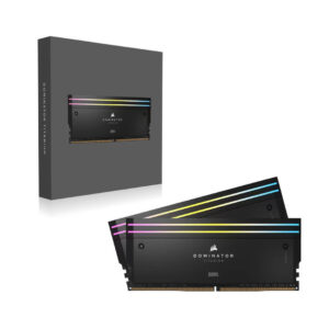Corsair DOMINATOR TITANIUM RGB 64GB (32GB x 2) DDR5 DRAM 6600Mhz CL32 Intel XMP Memory (RAM) Black - GamesNComps.com
