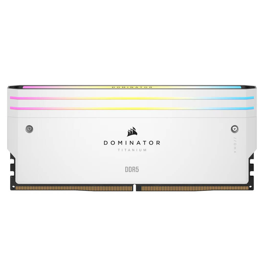 Corsair Dominator Titanium RGB 32GB (16GB x 2) 6000MHz DDR5 Desktop Memory (RAM) White Image 3 - GamesNComps.com