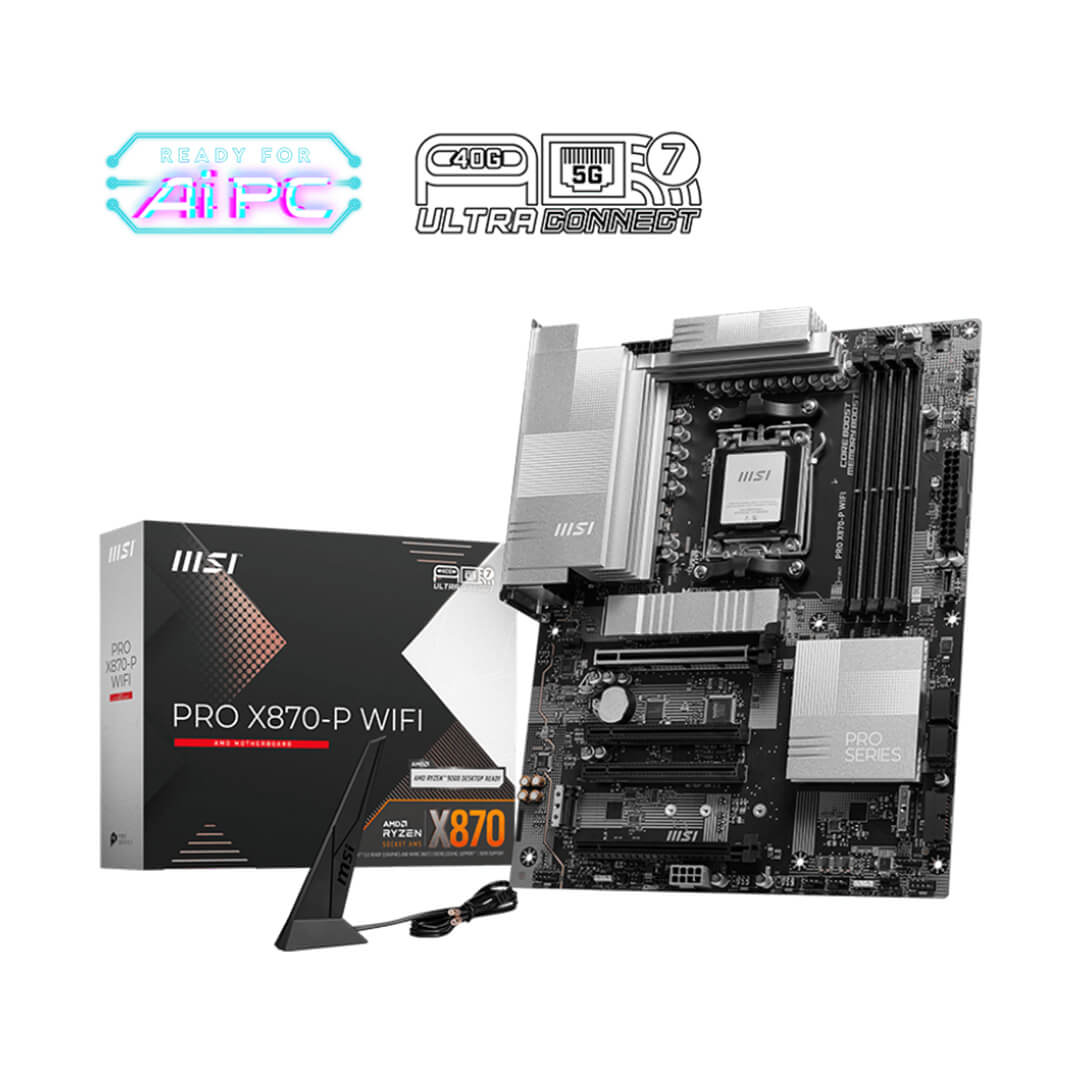MSI PRO X870-P WIFI AMD DDR5 AM5 Socket Motherboard - GamesNComps.com