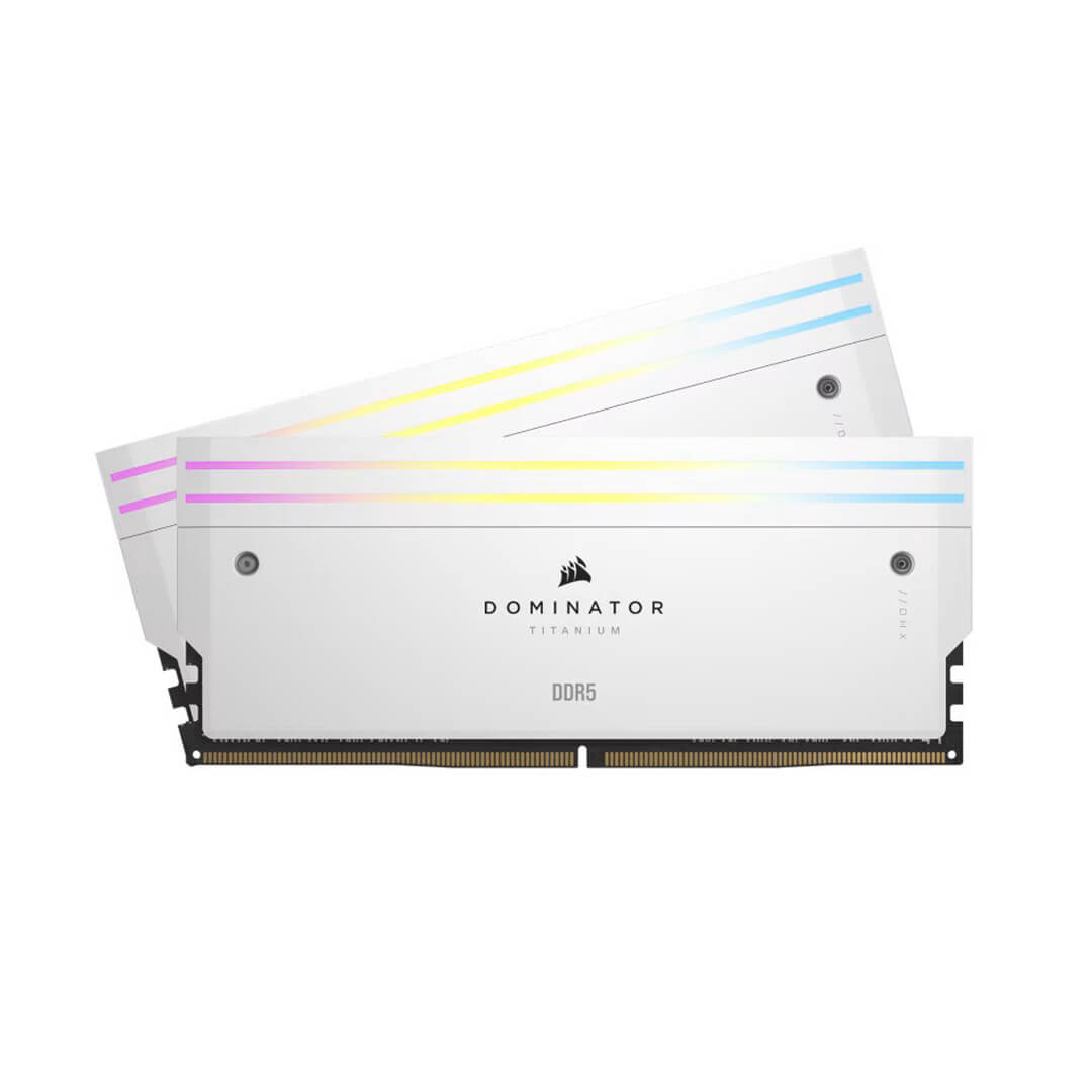 Corsair Dominator Titanium RGB 32GB (16GB x 2) 6000MHz DDR5 Desktop Memory (RAM) White Image 6 - GamesNComps.com