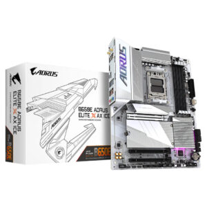 Gigabyte B650E AORUS ELITE X AX ICE (rev. 1.0/1.1) AMD AM5 Socket DDR5 Motherboard - GamesNComps.com