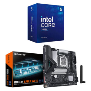 Intel Core Ultra 5 225F Processor + Gigabyte B860M Eagle WIFI6 Motherboard Combo - GamesNComps.com