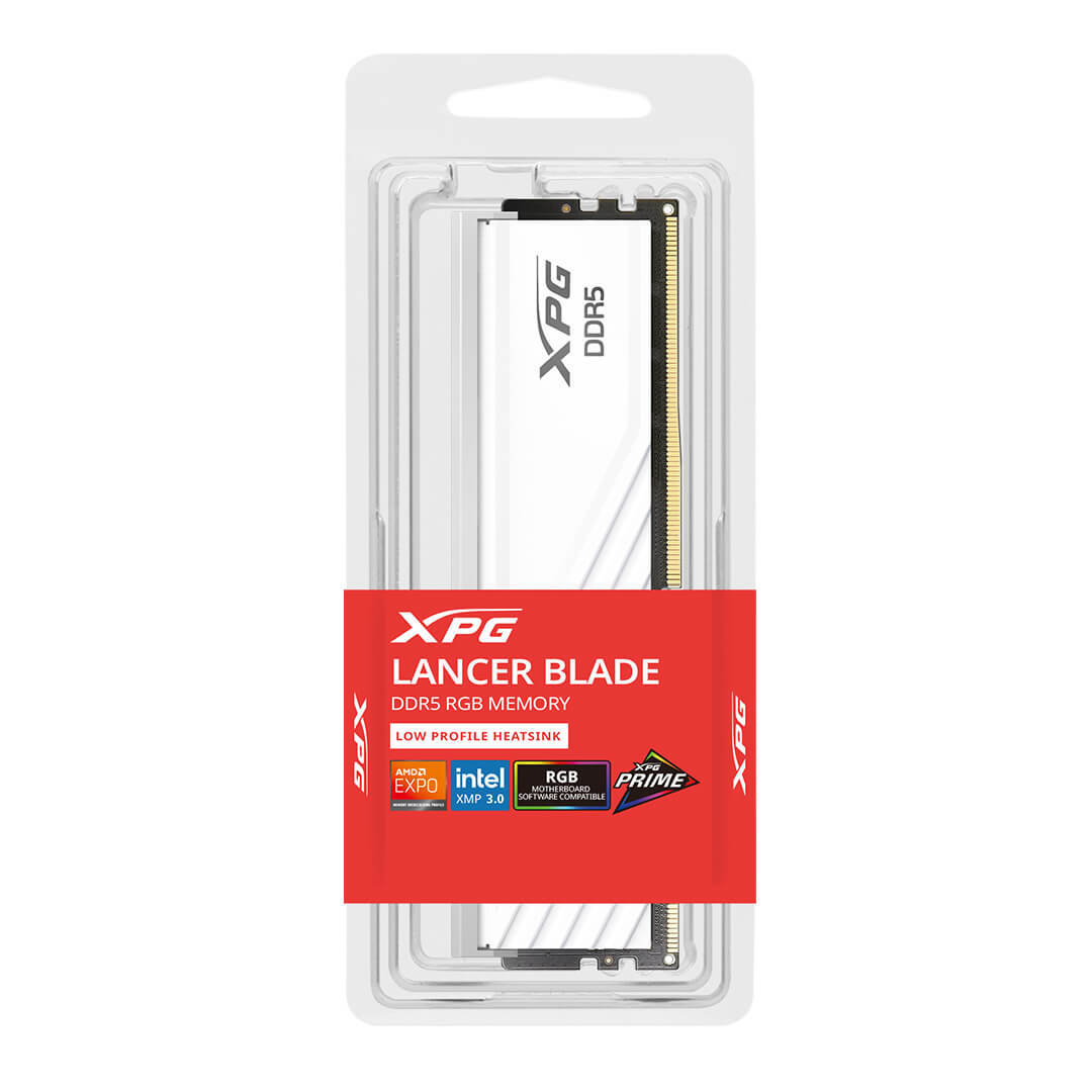 Adata XPG Lancer Blade RGB White 16GB 6000MHz CL36 DDR5 RAM-Images-2 Gamesncomps.com