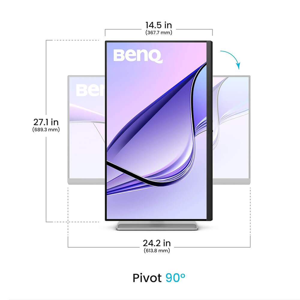 BenQ MA270UP 27 Inch 4K 99% sRGB, 95% P3, IPS Nano Gloss Monitor for MacBook Image 4 - GamesNComps.com