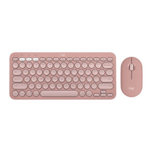 Logitech Pebble 2 Combo Wireless Bluetooth Keyboard and Mouse Easy-Switch for Windows, macOS, iPadOS, Chrome Tonal Rose - GamesNComps.com