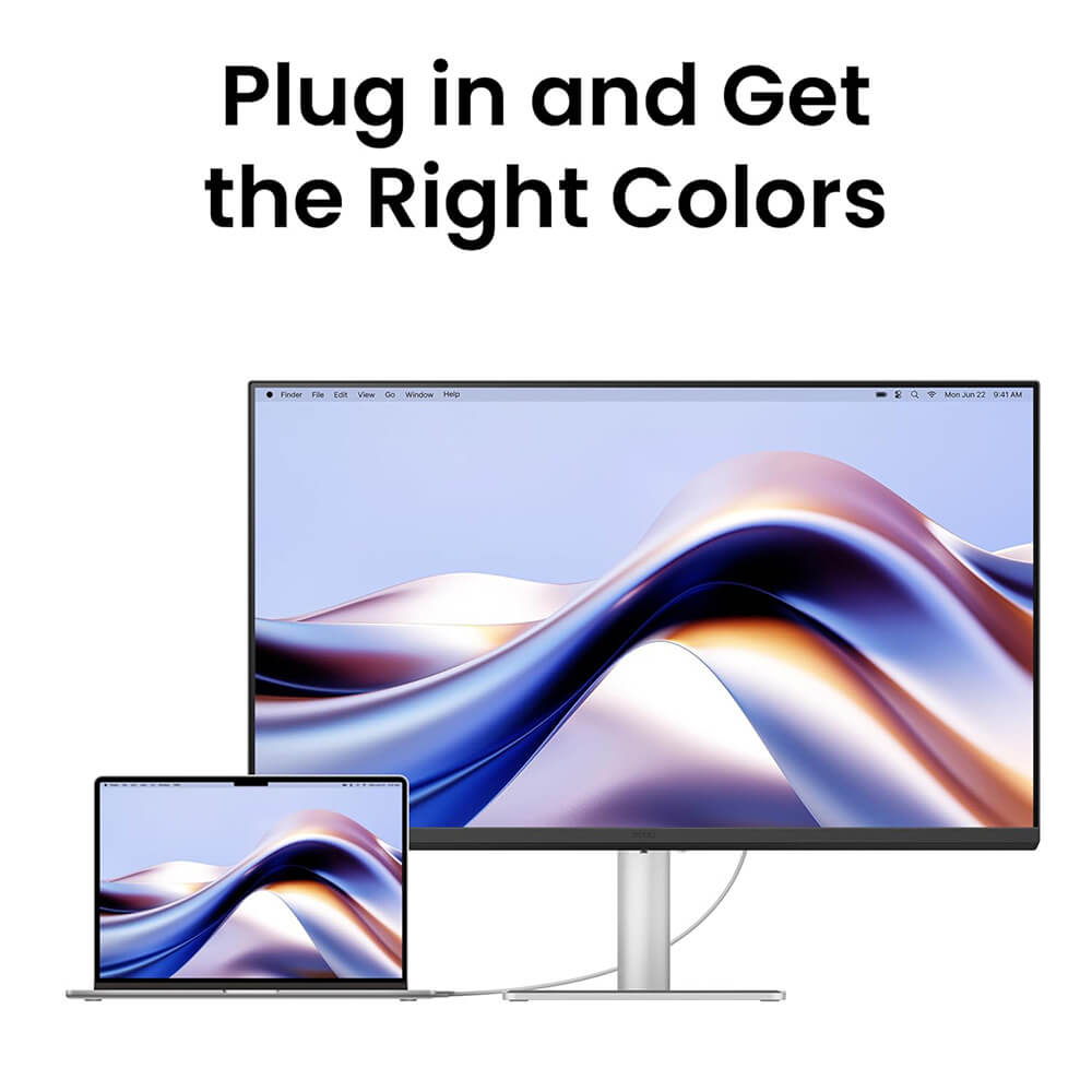 BenQ MA270UP 27 Inch 4K 99% sRGB, 95% P3, IPS Nano Gloss Monitor for MacBook Image 6 - GamesNComps.com