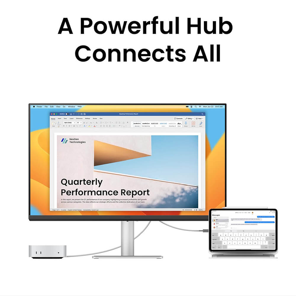 BenQ MA270UP 27 Inch 4K 99% sRGB, 95% P3, IPS Nano Gloss Monitor for MacBook Image 8 - GamesNComps.com