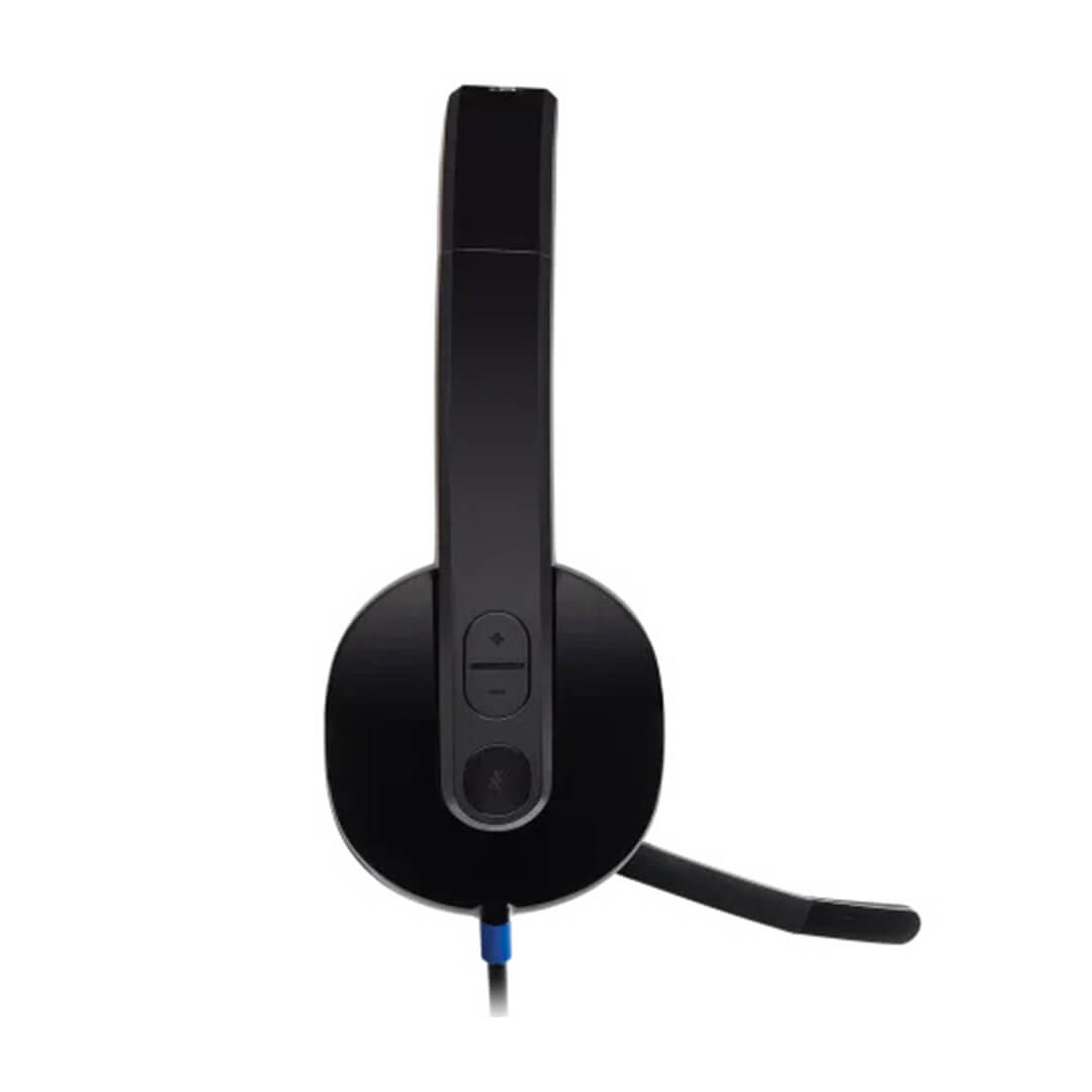 Logitech H540 Stereo Wired On Ear Headphones With Mic (Black)-Images-4 Gamesncomps.com