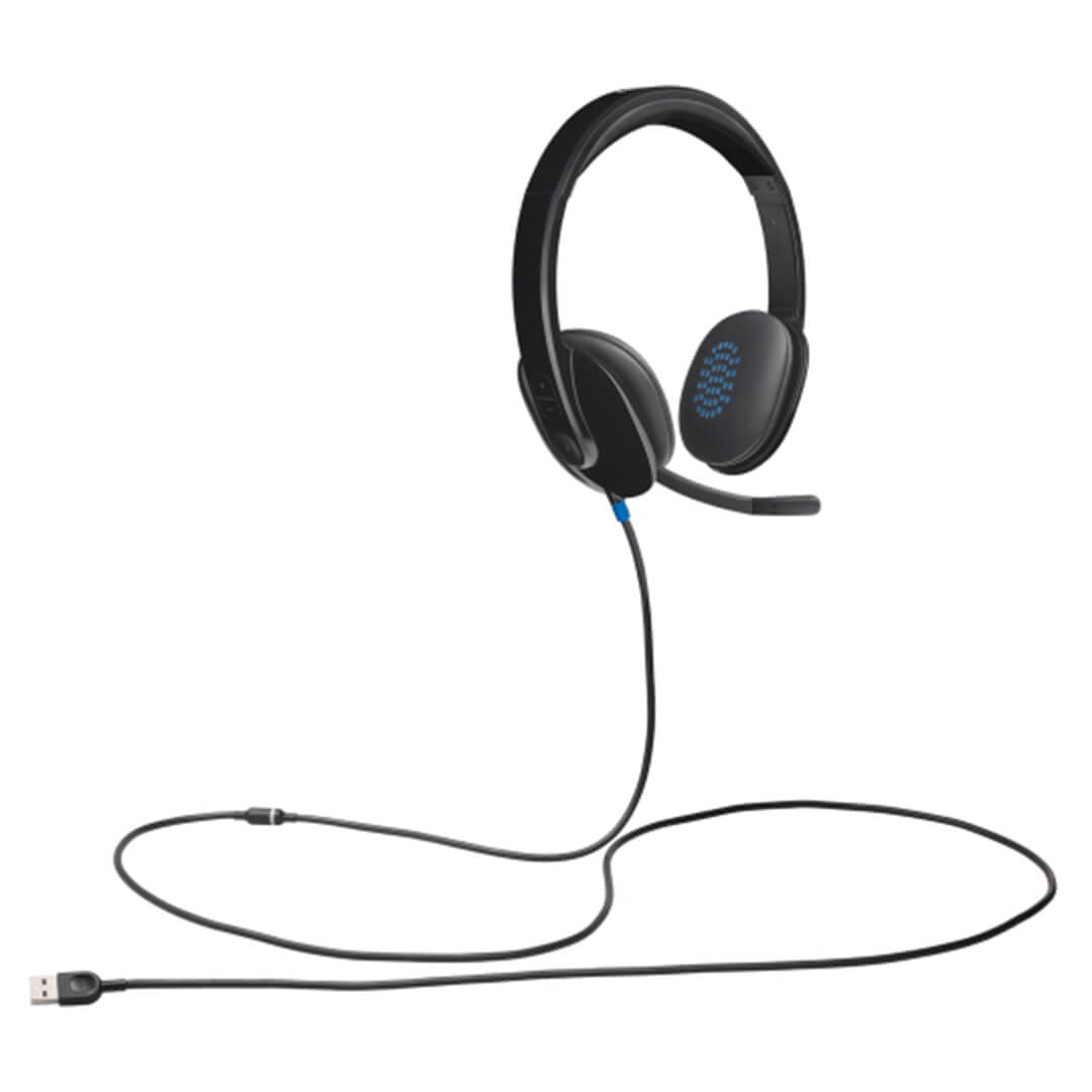 Logitech H540 Stereo Wired On Ear Headphones With Mic (Black)-Images-3 Gamesncomps.com