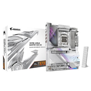 GIGABYTE X870E AORUS Master X3D ICE AMD AM5 LGA 1718 ATX Motherboard, Supports AMD Ryzen DDR5-Images-3 Gamesncomps.com