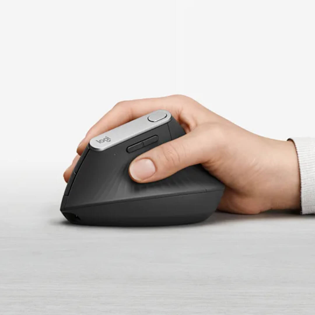 Logitech MX Vertical Advanced Ergonomic Mouse, Wireless via Bluetooth or Included USB Receiver-Images-4 Gamesncomps.com