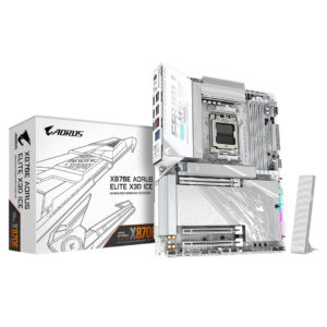 GIGABYTE X870E AORUS Elite X3D ICE AMD AM5 LGA 1718 ATX Motherboard, Supports AMD Ryzen-Images-1 Gamencomps.com