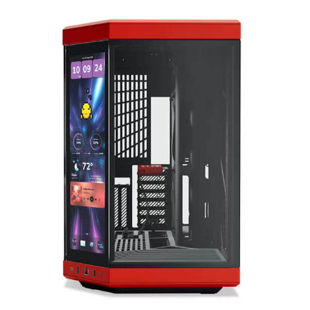 Hyte Y70 touch infinite (E-ATX) Mid Tower Cabinet (Black Cherry)-Images-3 Gamesncomps.com