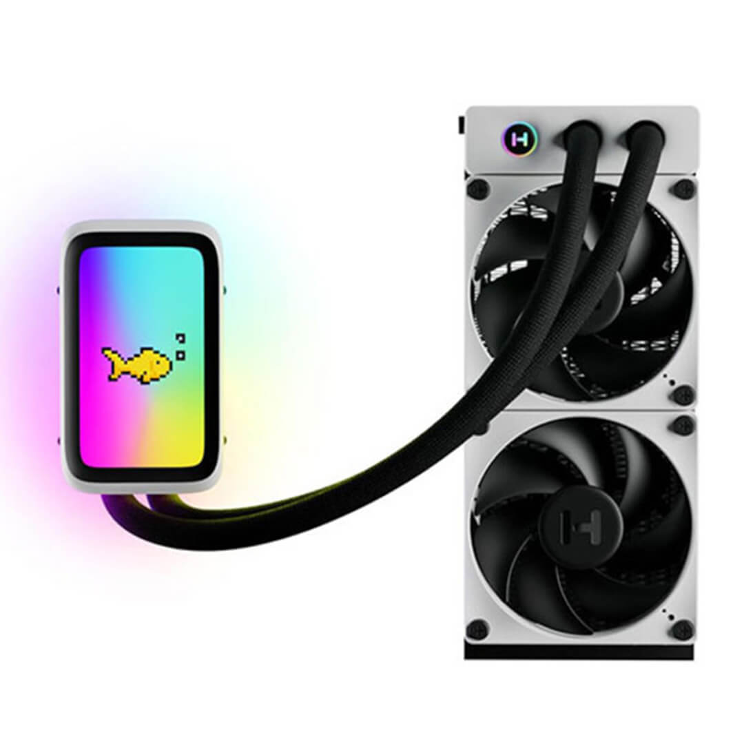 Hyte Thicc Q60 240mm CPU Liquid Cooler (Black and White)-Images-1 Gamesncomps.com