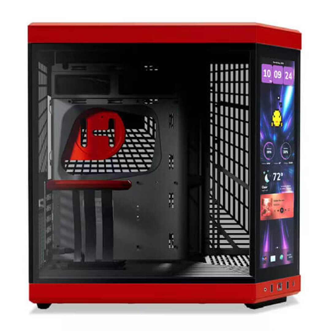 Hyte Y70 touch infinite (E-ATX) Mid Tower Cabinet (Black Cherry)-Images-4 Gamesncomps.com