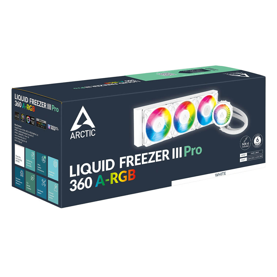 Arctic Liquid Freezer III Pro 360 ARGB White CPU Liquid Cooler-Images-4 Gamesncomps.com