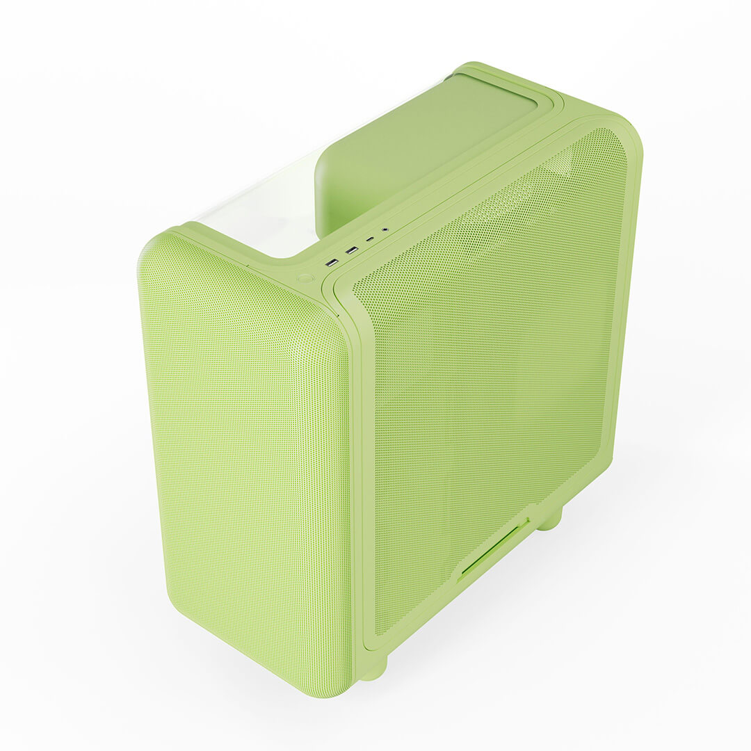 Hyte X50 Modern Performance ATX Mid-Tower PC Gaming Case - Matcha Milk (Green)-Images-7 Gamesncomps.com