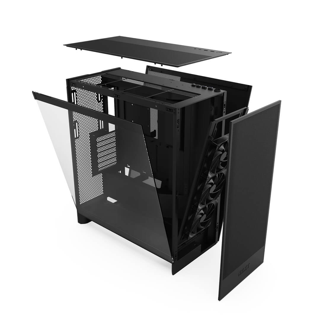 NZXT H7 Flow E-ATX Mid Tower Cabinet (Black)-Images-2 Gamesncomps.com