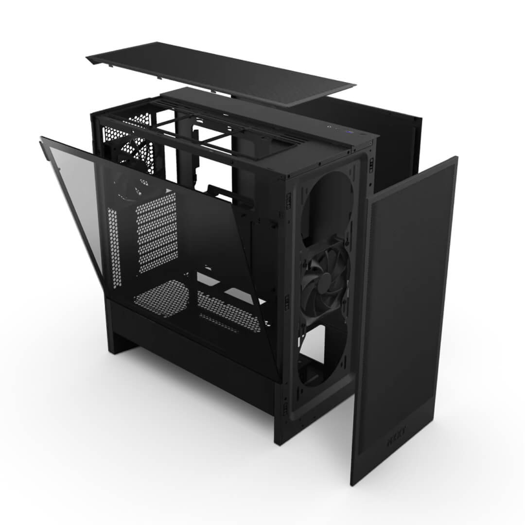 NZXT H5 Flow 2024 Edition E-ATX Mid Tower Case Cabinet (Black)-Images-5 Gamesncomps.com
