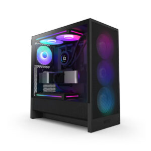 Nzxt H5 Flow RGB 2024 Edition E-ATX Mid Tower Case Cabinet (Black)-Images-5 Gamesncomps.com