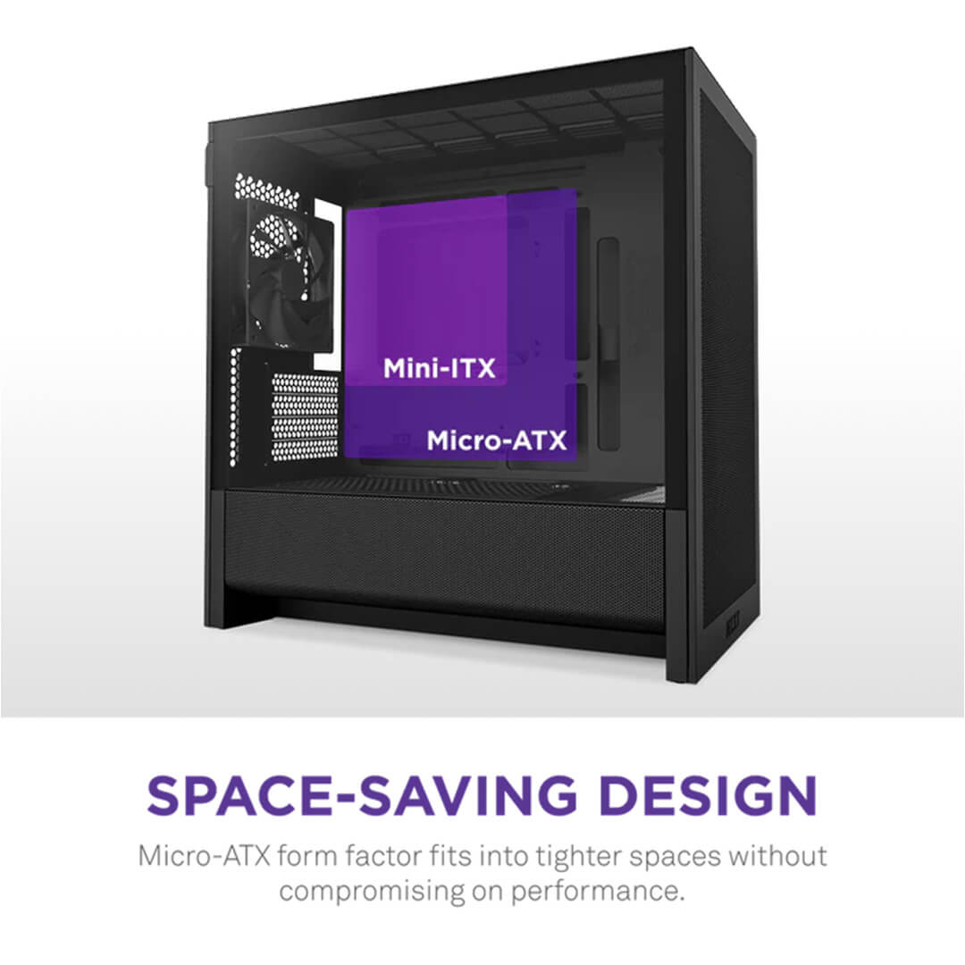 NZXT H3 Flow M-ATX Mini Tower Case 2025 Edition Cabinet-Images-7 Gamesncomps.com