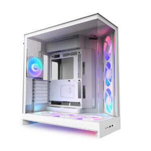 Nzxt H9 Flow RGB Plus 2025 Edition E-ATX Mid Tower Cabinet (White)-Images-7 Gamesncomps.com