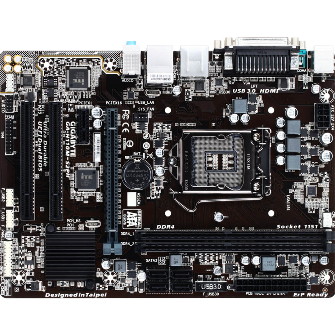 Gigabyte GA-H110M-S2PH INTEL Motherboard-Images-4 Gamesncomps.com